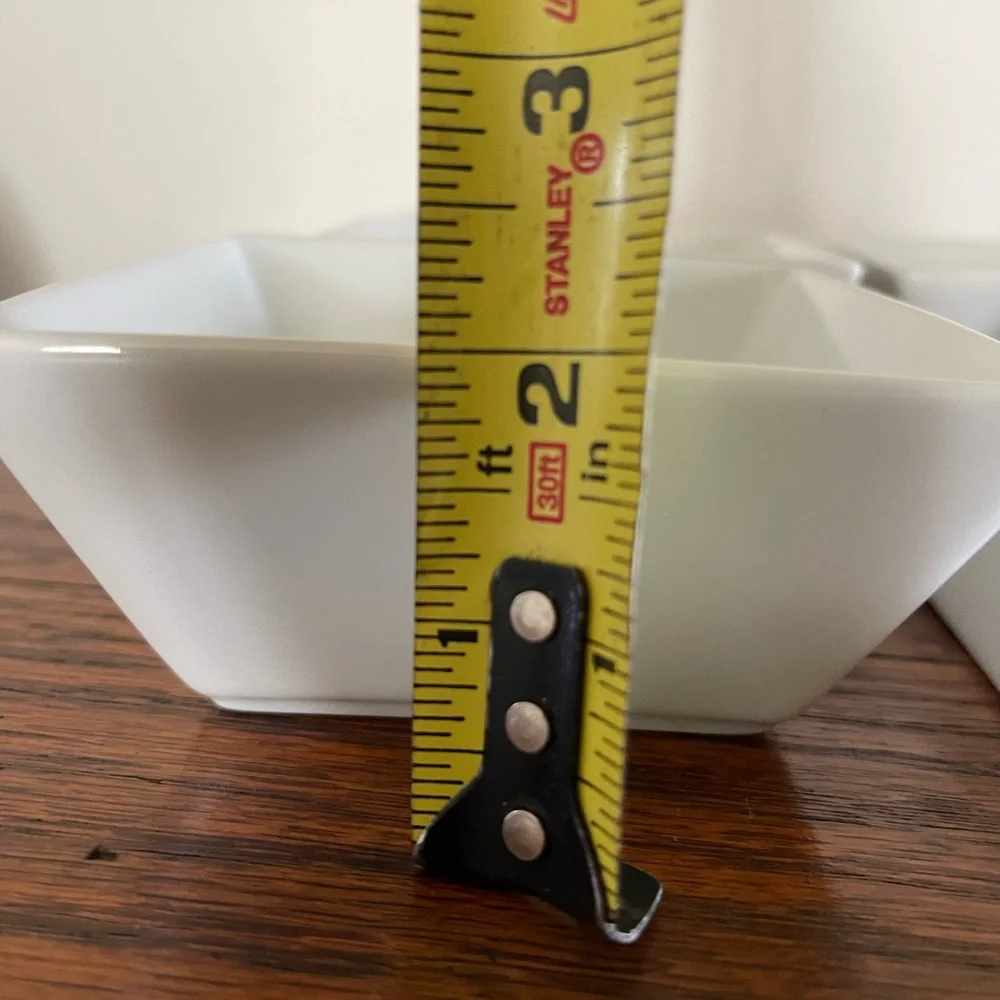 Set of 6 White Square Bowls - Picture 6 of 8